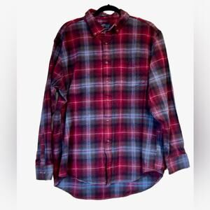 Pendleton Mason Mens Flannel Shirt Size XL Red Button Up Long Sleeve